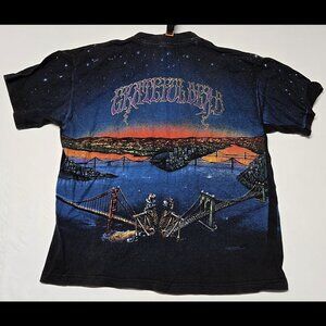 Vintage Grateful Dead All Over Print Tee Wild Oats USA Large 90s